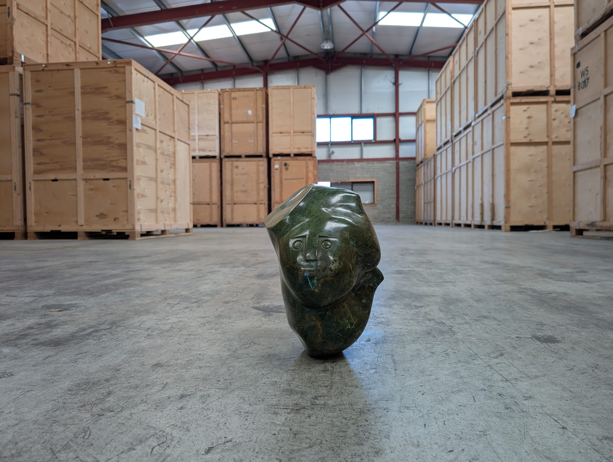 Hare, a stone sculpture by Henry Munyaradzi